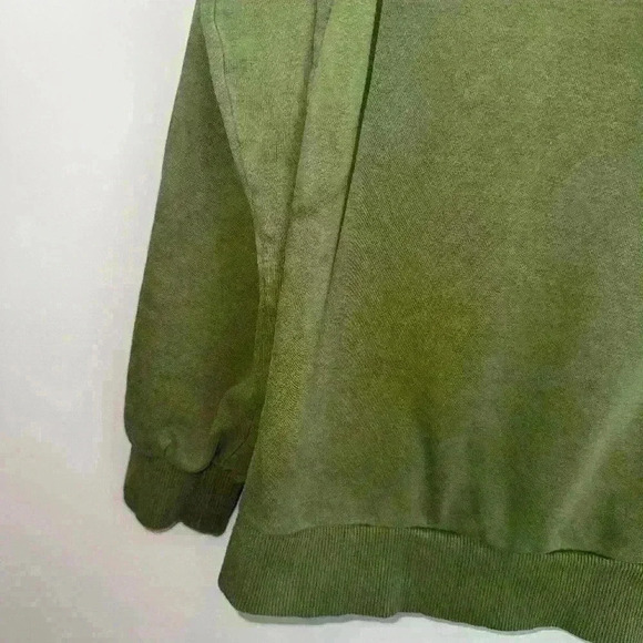 J Jason Wu Olive Green Black Lace Trim Distressed Hoodie Sweatshirt Size Small - Picture 6 of 9
